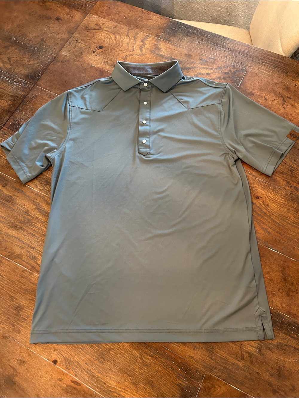 Iron Oak Matlock Men's Performance Polo Shirt Pearl Snaps Med